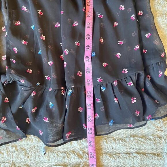 WAYF Cici Bustier Tiered Maxi Dress in Black Ditsy
size medium - Picture 14 of 16